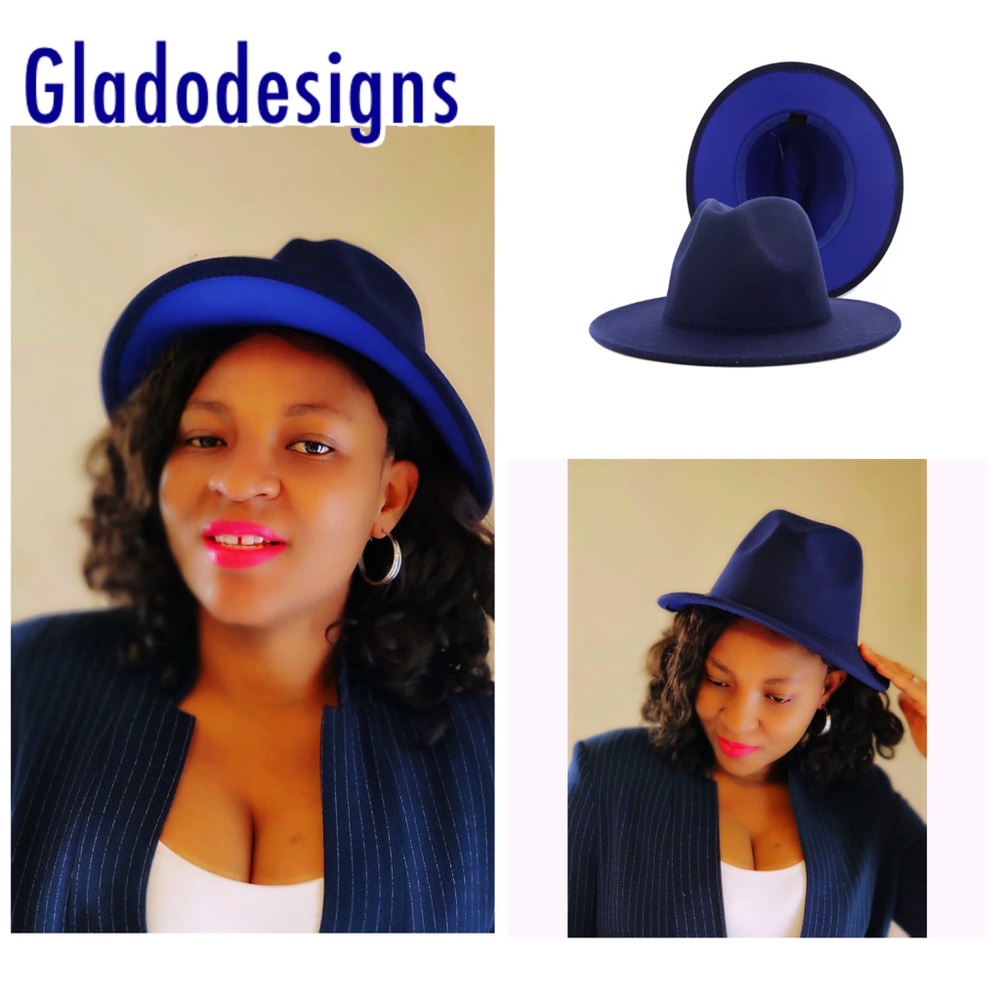 Unisex Fedora Hat two tone fedora hat cowboy hat